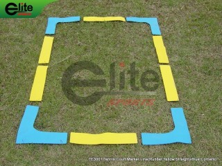 TE3001-Tennis Court Marker Lines,Rubber,Blue/Yellow
