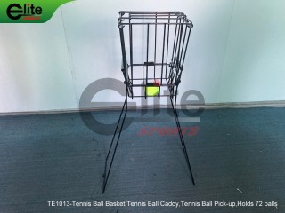 TE1013-Tennis Ball Basket,Tennis Ball Caddy,Tennis Ball Pick-up,Holds 72 balls