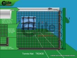 TN3430-Tennis Net,3.0mm Braided Netting,Handmade,Leather headband,Double